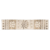 ロータスフラワーラグジュアリーオーナメントパステル金ゴールド ショートテーブルランナー (横)