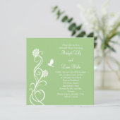 ロータスフラワーリハーサルディナー(緑) 招待状 (スタンド正面)