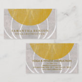ロータスフラワーロゴヨガインストラクター金ゴールドサークル 名刺 (正面/裏面)