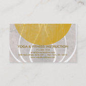 ロータスフラワーロゴヨガインストラクター金ゴールドサークル 名刺 (裏面)