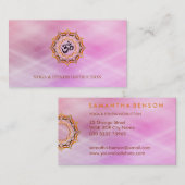 ロータスフラワーロゴヨガエレガントウォーターモダンカラー 名刺 (正面/裏面)