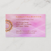 ロータスフラワーロゴヨガエレガントウォーターモダンカラー 名刺 (裏面)