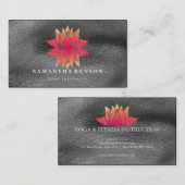 ロータスフラワーロゴヨガビジネスカード 名刺 (正面/裏面)