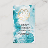 ロータスフラワーロゴ | アロマセラピー油 名刺 (裏面)