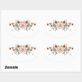 ロータスフラワーロゴOMシンボルオーバル空白のステッカー 楕円形シール (シート)