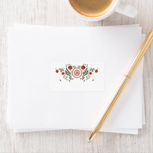 ロータスフラワーロゴOMシンボル空白の住所 シール (インサイチュ)