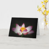 ロータスフラワー写真素晴らしヨガオムギフト！左 カード (黄色い花)