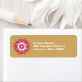 ロータスフラワー差出人住所ラベル ラベル (インサイチュ)