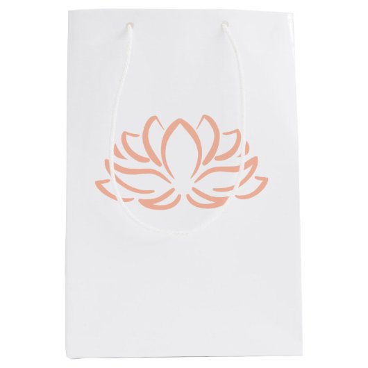 ロータスフラワー抱き枕：禅抱き枕 ミディアムペーパーバッグ (正面)