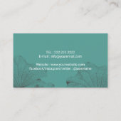 ロータスフラワー白熱［赤熱］光を放つティール（緑がかった色）ウェルネスヨガインストラクター 名刺 (裏面)