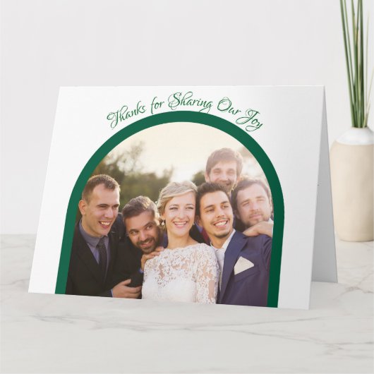 ロータスフラワー結婚ズテーマ結婚披露宴 サンキューカード (正面)