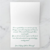 ロータスフラワー結婚ズテーマ結婚披露宴 サンキューカード (内部)