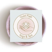 ロータスフラワー美しいスパ スクエア名刺