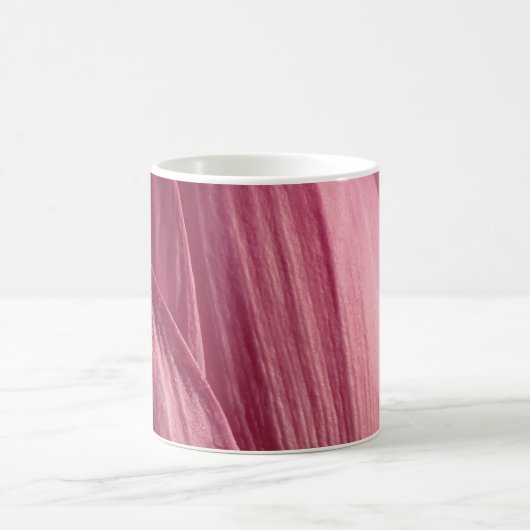 ロータスフラワー花びらピンクフローラ コーヒーマグカップ (中央)