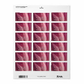 ロータスフラワー花びらピンクフローラ ラベル (フルシート)