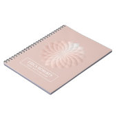 ロータスフラワー赤面バラ金ゴールドヨガウェルネス ノートブック (左側)