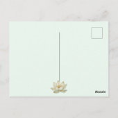 ロータスフラワー金ゴールドエッジハッピーバースデー ポストカード (裏面)