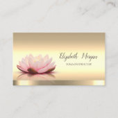 ロータスフラワー金ゴールドヨガインストラクター 名刺 (正面)