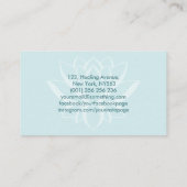 ロータスフラワー – パールパウダーブルーグリーン 名刺 (裏面)