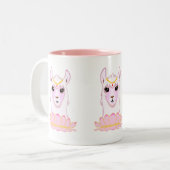 ロータスフラワー&ラマクイーン ツートーンマグカップ (正面左)