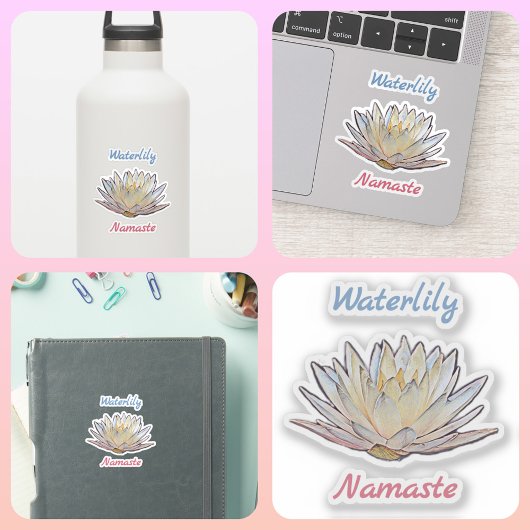 ロータスフラワー《植物》スイレンナマステフローラ シール