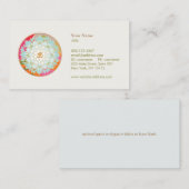 ロータスフラワーOMシンボルヨガ瞑想先生 名刺 (正面/裏面)