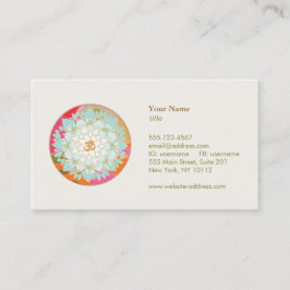 ロータスフラワーOMシンボルヨガ瞑想先生 名刺