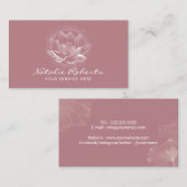 ロータスフラ白熱［赤熱］光を放つワーダスティバラヨガインストラクター 名刺 (正面/裏面)