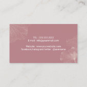 ロータスフラ白熱［赤熱］光を放つワーダスティバラヨガインストラクター 名刺 (裏面)