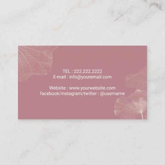 ロータスフラ白熱［赤熱］光を放つワーダスティバラヨガインストラクター 名刺 (裏面)