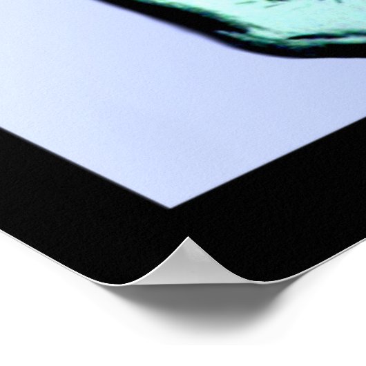 ロータスブッダ花引用文ブルーポスター2 ポスター (角)