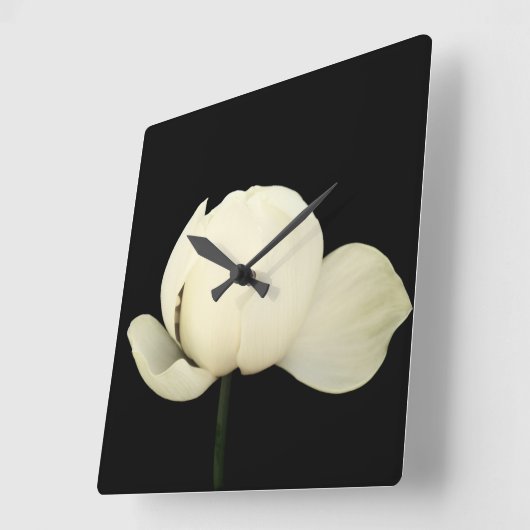 ロータスブド スクエア壁時計 (傾斜)