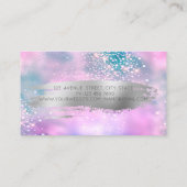 ロータスブモダンラシストロークカッコいいホログラフィック 名刺 (裏面)