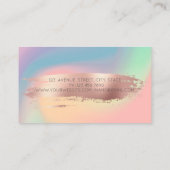 ロータスブモダンラシ筆跡ホログラフィカラフルー 名刺 (裏面)