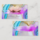 ロータスブラシストロークマーブルオパール 名刺 (正面/裏面)