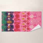 ロータスブロックピンク バスタオル (バスタオル)