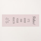 ロータスブロッサムやる気を起こさせる引用文赤面 ヨガマット (裏面(横))