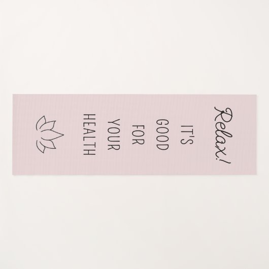 ロータスブロッサムやる気を起こさせる引用文赤面 ヨガマット (正面(横))