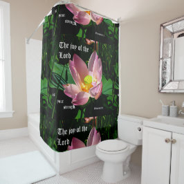 ロータスブロッサムネヘミヤ8:10 シャワーカーテン