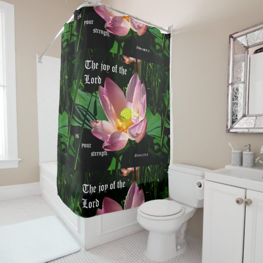 ロータスブロッサムネヘミヤ8:10 シャワーカーテン (インサイチュ)