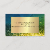 ロータスプロフェッショナル、金ゴールドフレームグリーン《写真》ぼけ味 名刺 (裏面)