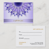 ロータスヘアサロン及びスパギフト券 割引カード (正面/裏面)