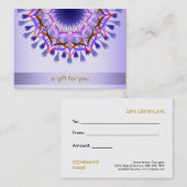 ロータスヘアサロン及びスパギフト券 割引カード (正面/裏面)