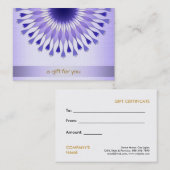 ロータスヘアサロン及びスパギフト券 割引カード (正面/裏面)