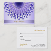 ロータスヘアサロン及びスパギフト券 割引カード (正面/裏面)