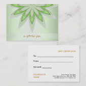 ロータスヘアサロン及びスパギフト券 割引カード (正面/裏面)