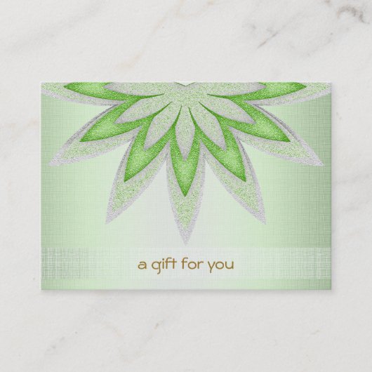 ロータスヘアサロン及びスパギフト券 割引カード (正面)