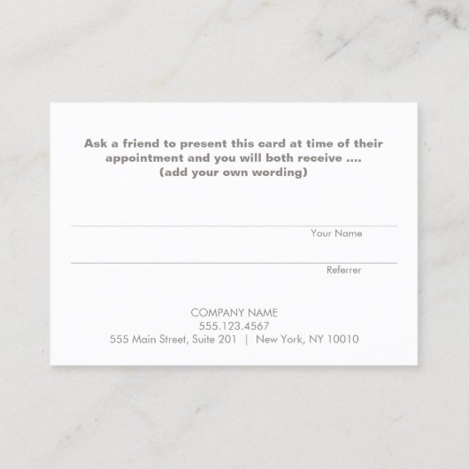 ロータスホリスティックヘルスとウェルネスの紹介カード 紹介カード (裏面)