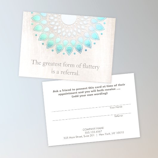 ロータスホリスティックヘルスとウェルネスの紹介カード 紹介カード