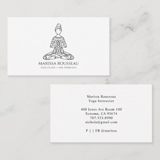 ロータスポイズヨガインストラクター 名刺 (正面/裏面)